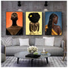African Art Black Girl Woman Portrait Painting on Canvas Cuadros Poster and Print Scandinavian Wall Art Picture for Living Room