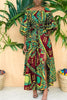 Dashiki Ankara African Dresses for Women 2022 Summer Print Maxi Dress  Clothes Beach Bohemia Clothing for Party Robes