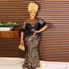Plus Size African Party Long Dresses for Women 2024 New Dashiki Ankara Sequin Evening Gowns Turkey Outfits Robe Africa Clothing